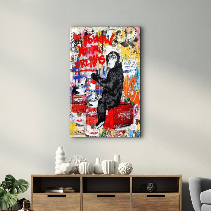 Wallity Pintura Decorativa de Vidrio Templado Multicolor 70 x 110 cm Wallity Pintura Decorativa de Vidrio Templado Multicolor 70 x 110 cm